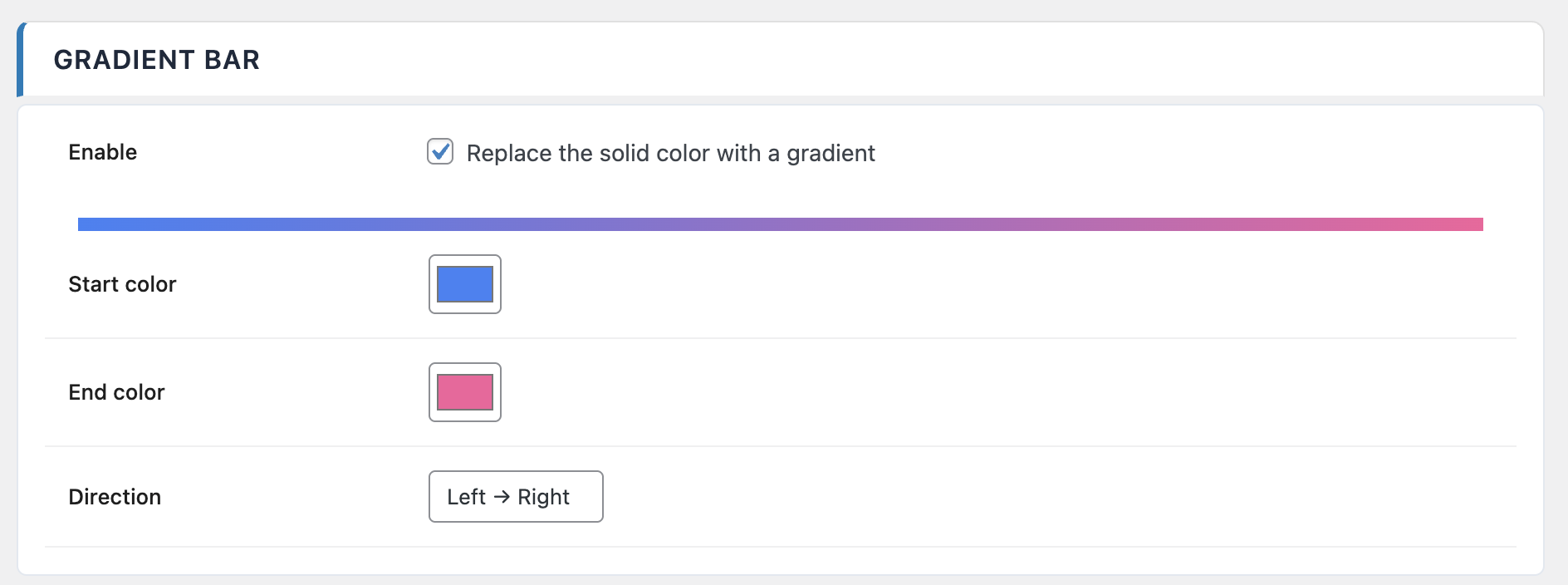 Ajustes del degradado de color con vista previa en tiempo real en ReadNinja Pro